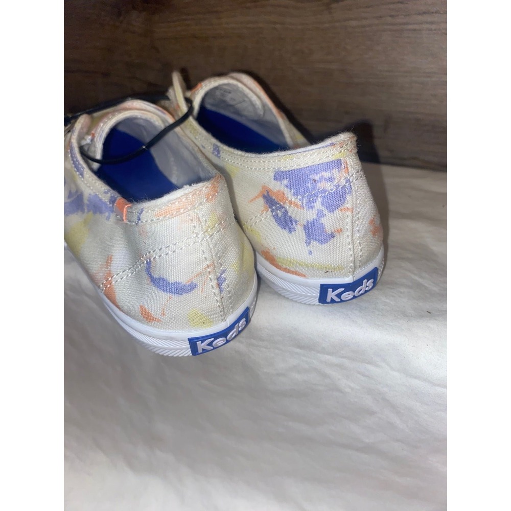 Keds Women's Chillax Twill Slip On‎ Sneaker, White/Peach Splatter, sz 6 - Picture 6 of 9